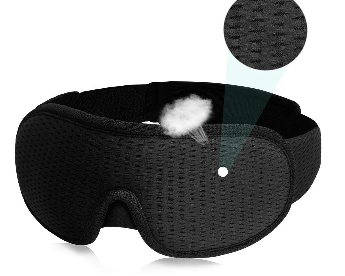 Masque de Sommeil 3D Ultra-Confort — Zéro Lumière, Zéro Pression, Sommeil Profond Garantie